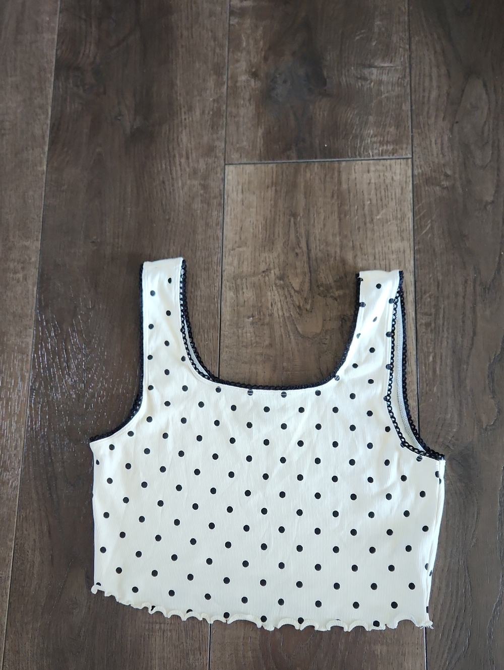 Top Shop Cream Polka Dot Tank
